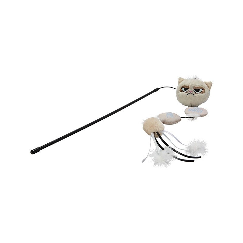 Grumpy cat canne à pêche avec plumeau