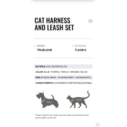 Harnais avec laisse pour chat TrueLove