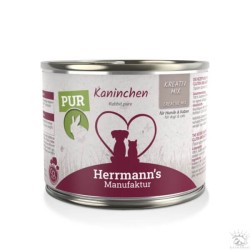 Herrmann’s Lapin viande pure nourriture humide pour chiens et chats - 200g