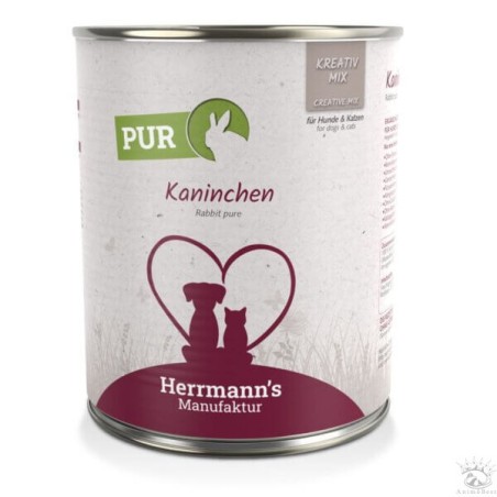 Herrmann’s Lapin viande pure nourriture humide pour Chien et Chat - 800g