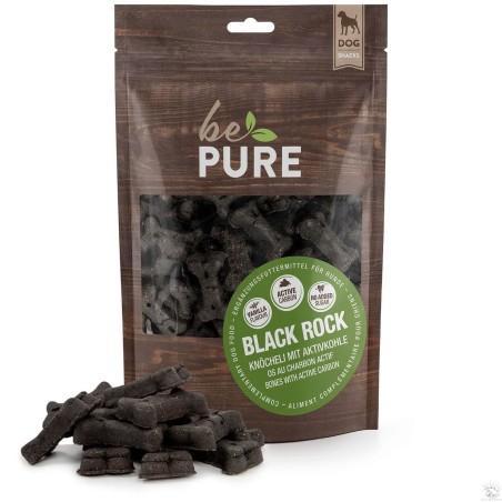 bePure Black Rock Ossements au charbon actif pour chiens 500g