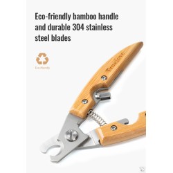 Coupe griffes 16.6x4.5cm en bambou pour Chien Truelove