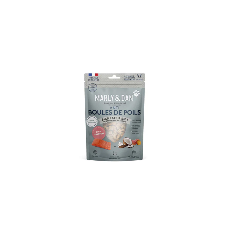 MARLY & DAN Friandises anti-Boules de Poils pour chat