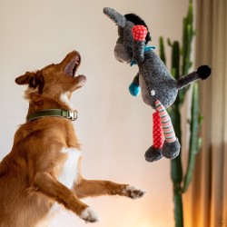 Âne en peluche multicolor