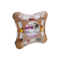 Jouet à griffer Densi Carré avec balle Brun