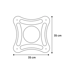 Jouet à griffer Densi Carré avec balle Brun