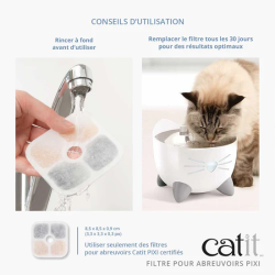 Catit Pixi -Fontaine à eau pour chat en acier inoxydable