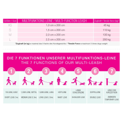 Multi Function Leash - Missy Pop 200 cm XS