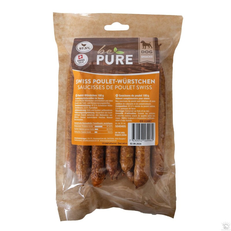 bePure Saucisses de poulet suisses