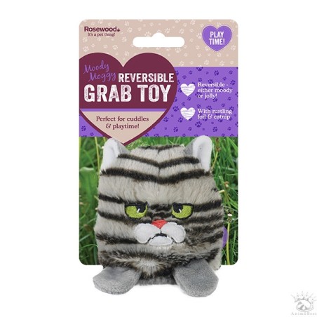 Rosewood Moody Moggy REVERSIBLE Grab Toy