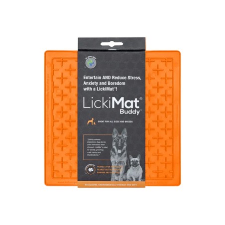 LickiMat Buddy Tapis à lécher pour chiens chats 20 x 20 cm