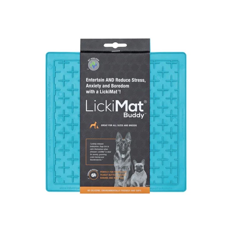 LickiMat Buddy Tapis à lécher pour chiens chats 20 x 20 cm