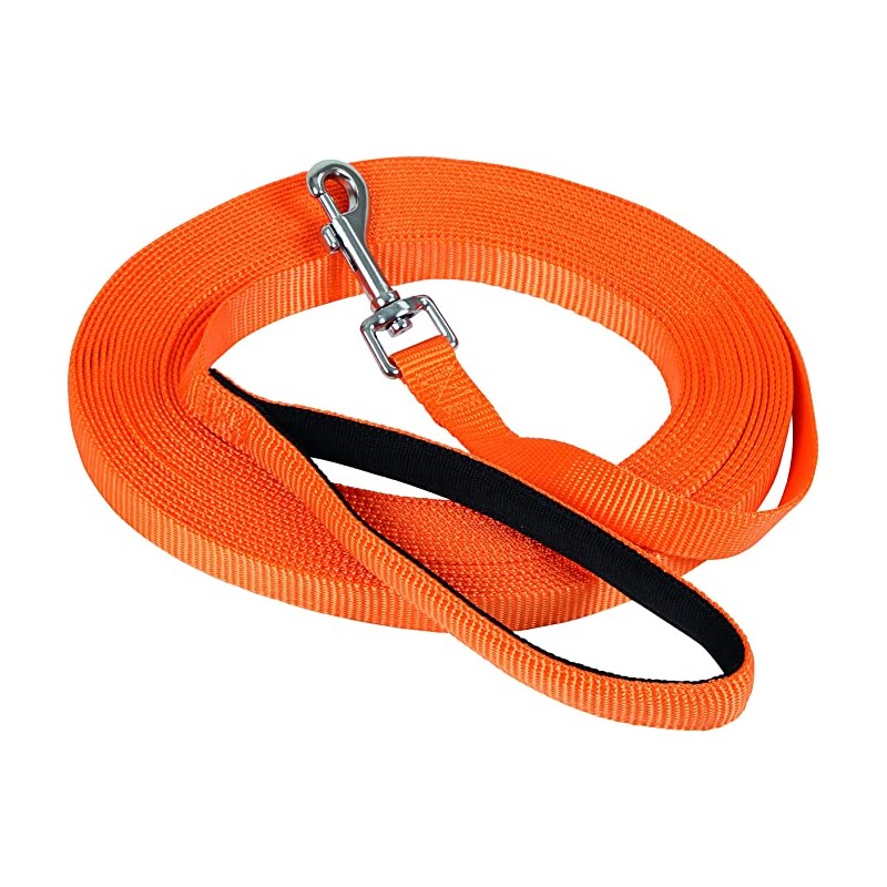 Longe de pistage et de dressage pour chien 10 m en nylon plat
