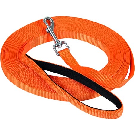Longe de pistage et de dressage pour chien 10 m en nylon plat