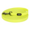 Longe de travail et de recherche pour chien 10 m en PVC jaune fluo