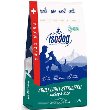 Iso-dog ADULT LIGHT -STERILISED Turkey & Rice