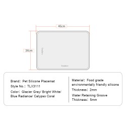 Tapis de sol en silicone pour gamelles chiens & chats TrueLove