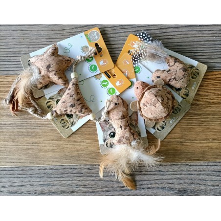 Jouets en liège pour chats