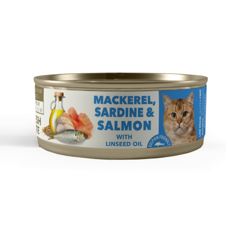 Amity maquereau, sardine et saumon 80g
