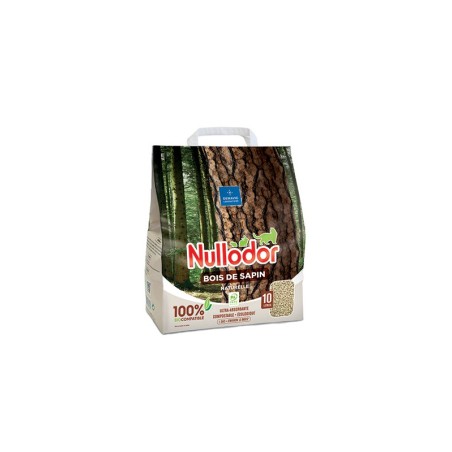 Litière en fibres de bois agglomérante Nullodor