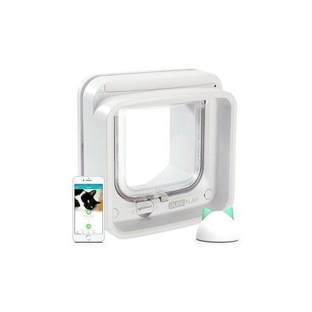 Chatière SureFlap à puce Connect blanc - 142 mm x 120 mm