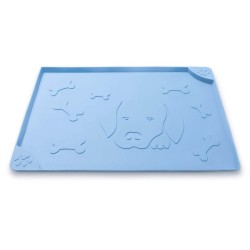 Freezack Tapis de gamelle Square Dog ​&amp; Bone bleu
