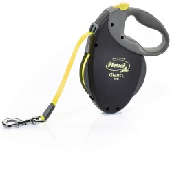 Flexi Giant sangle Laisse à enrouleur pour chiens en noir (8m) XL